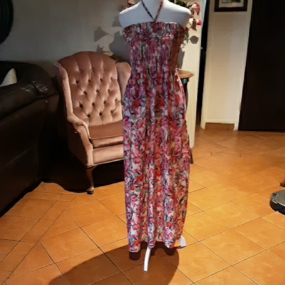 Floral Halter Maxi Dress